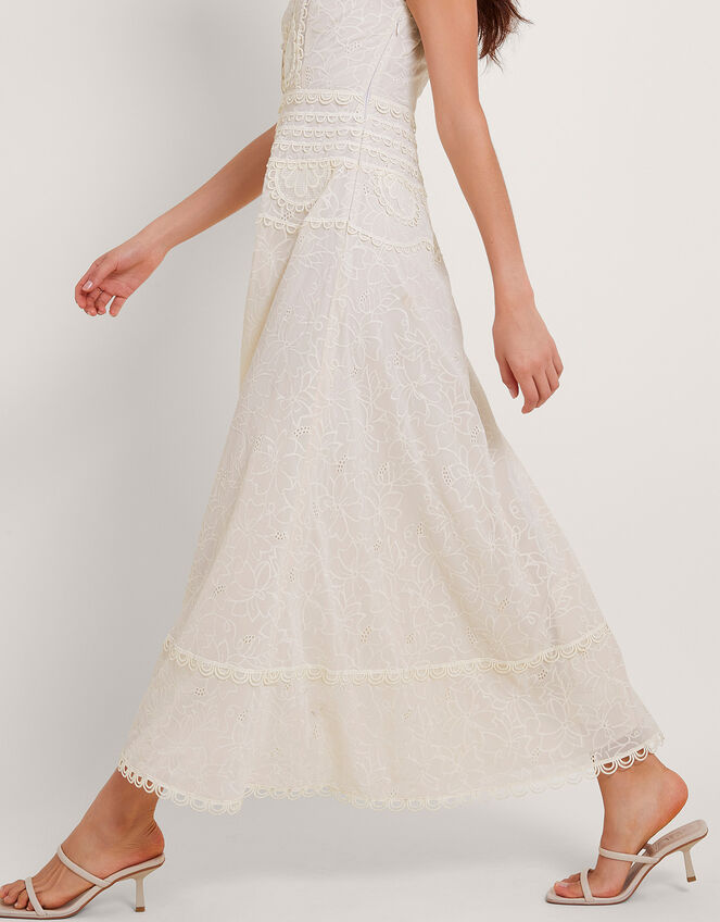 Irene Broderie Dress, Cream (CREAM), large