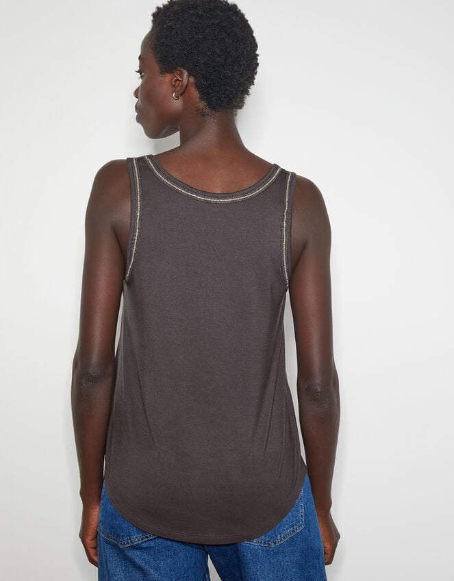 Jess Jersey Cami Top, Grey (CHARCOAL), large