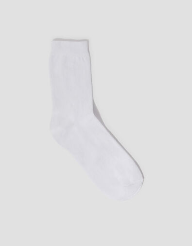 Plain Socks, White (WHITE), large