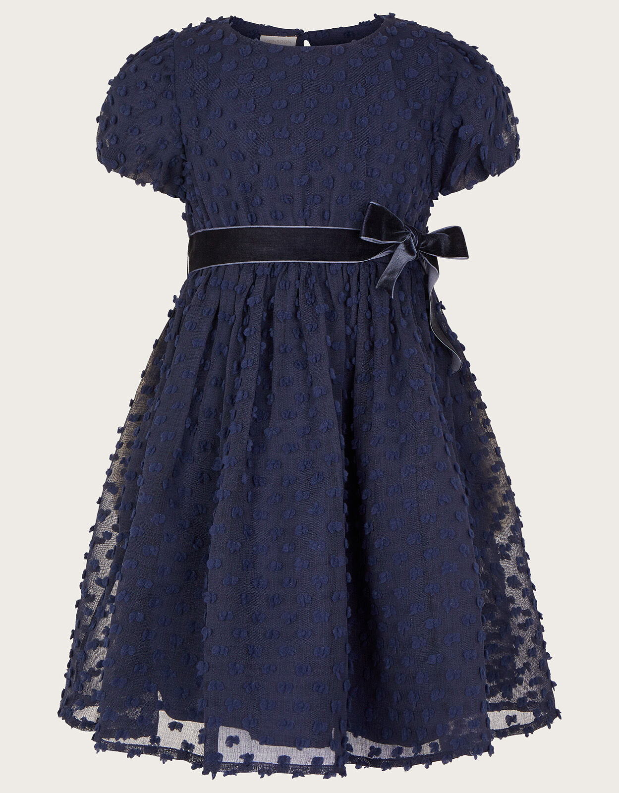 Fancy Textured Dress Blue