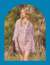 East Mirror Embellished Blouse, Purple (LILAC), large