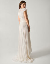 Arwen Embroidered Lace Wedding Dress, Ivory (IVORY), large