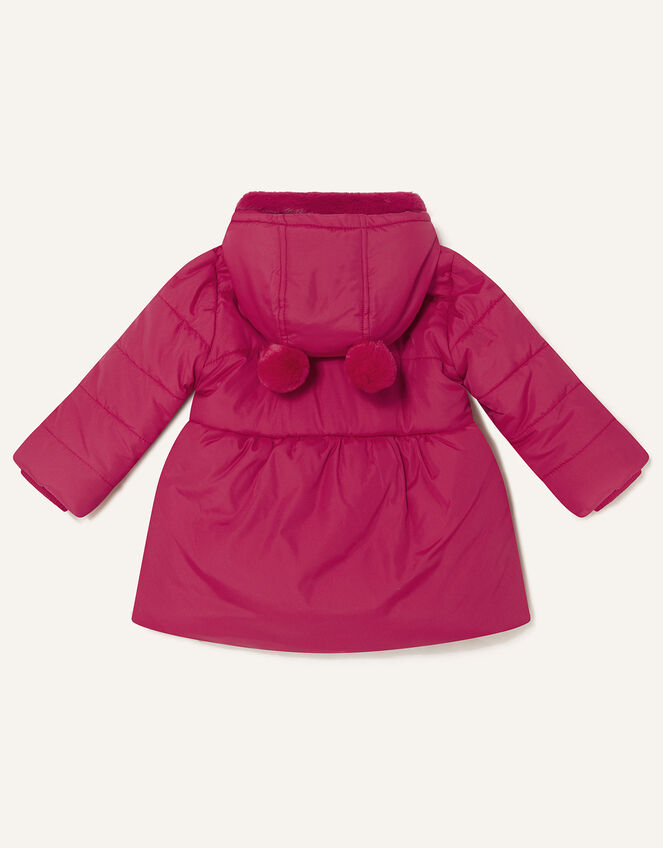 Baby Pom-Pom Padded Coat , Red (RED), large