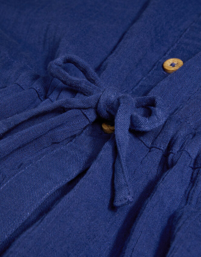 Button-Through Shirt Playsuit, Blue (BLUE), large