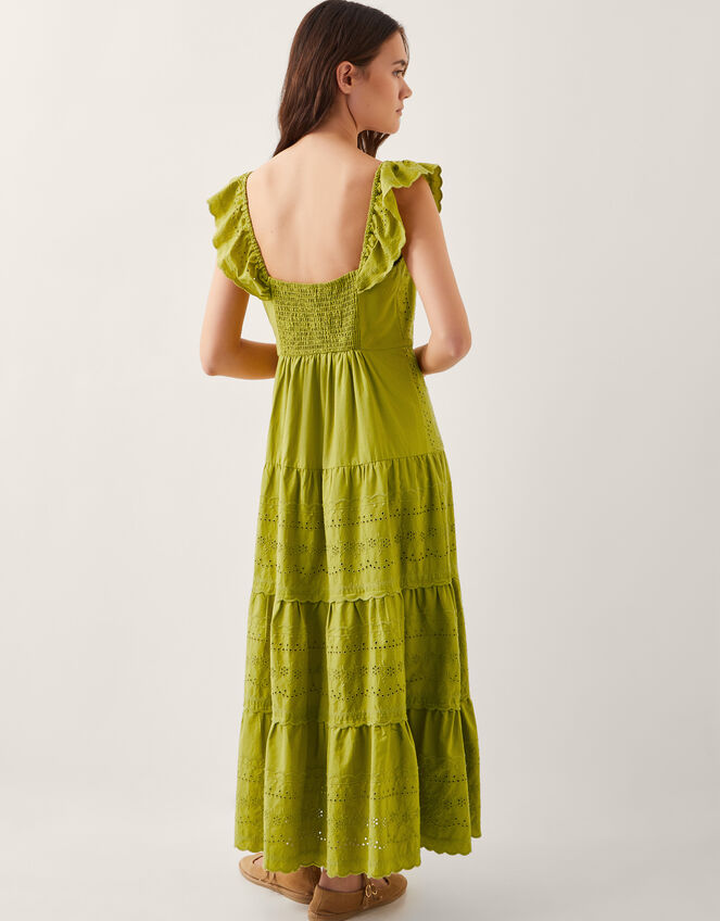Lucy Broderie Dress, Green (GREEN), large
