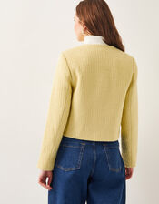 Maya Tweed Jacket, Yellow (YELLOW), large