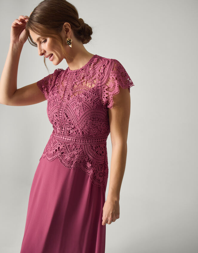 Monica Lace Midi Bridesmaid Dress
