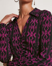 Gable Geometric Print Dress, Pink (PINK), large