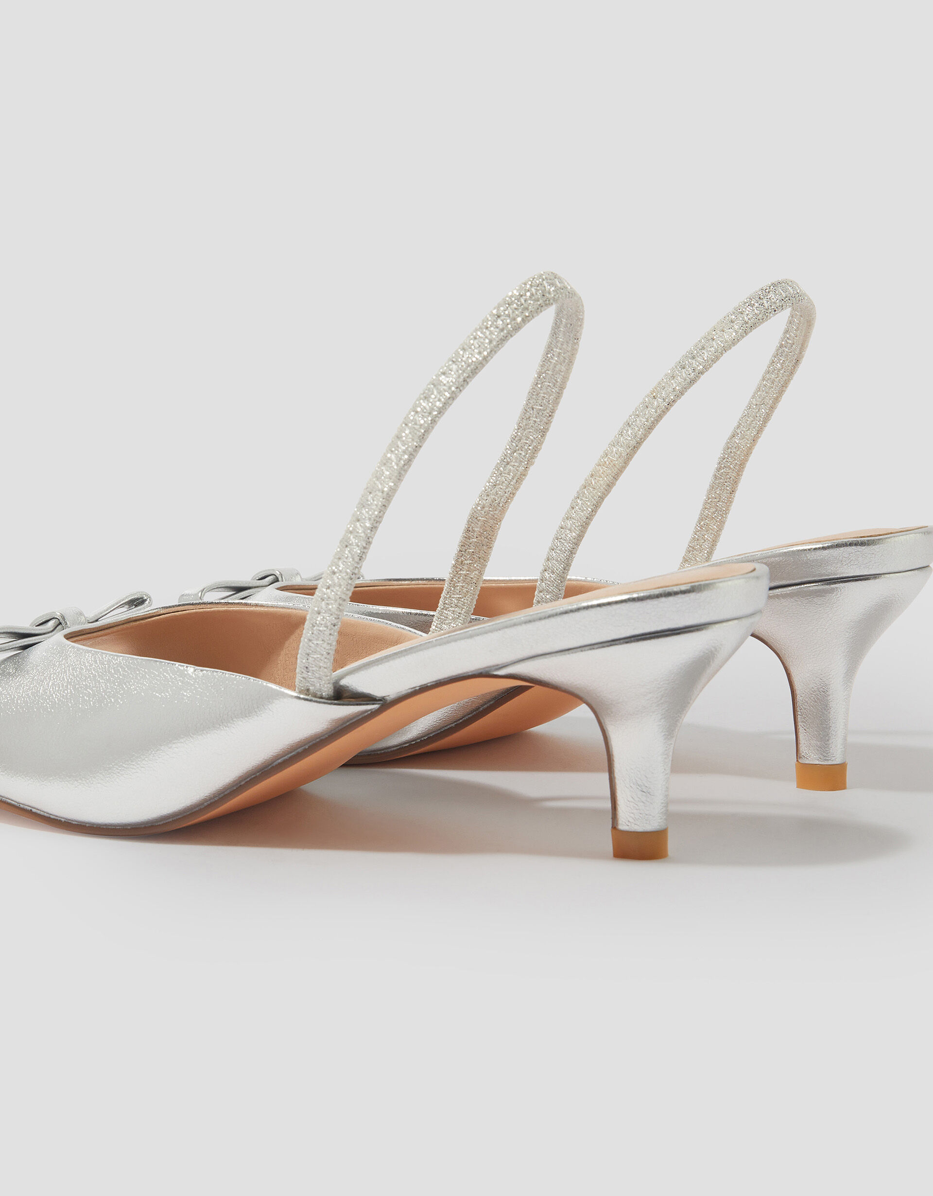 Silver kitten heels wedding clearance