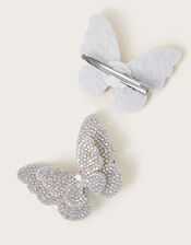2-Pack Dazzle Butterfly Hair Clips, , large