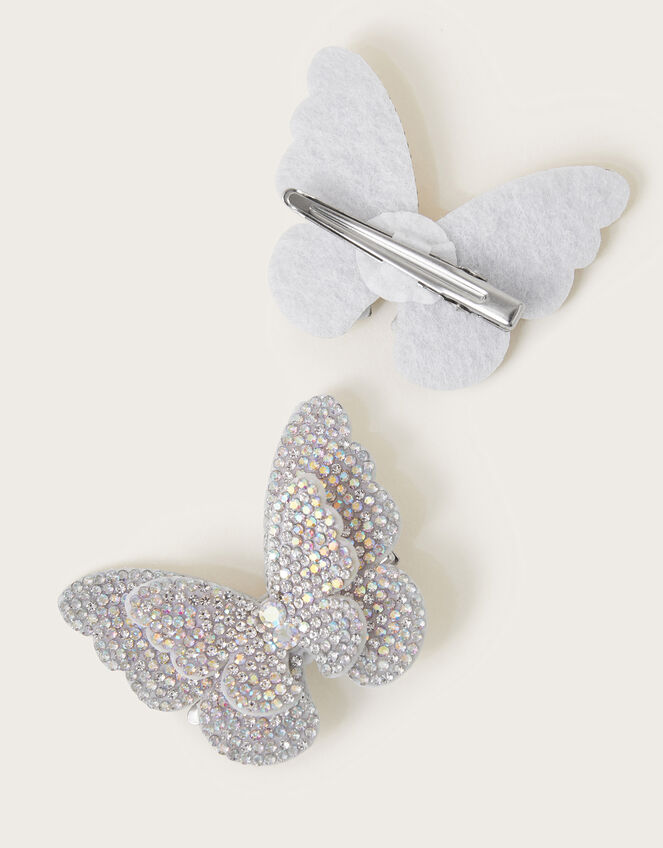 2-Pack Dazzle Butterfly Hair Clips, , large