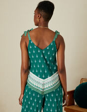 Claudia Print Border Cami, Green (GREEN), large