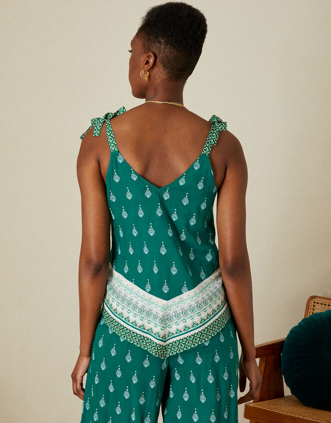 Claudia Print Border Cami, Green (GREEN), large