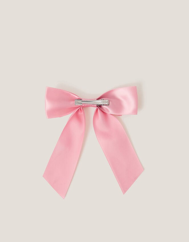 Satin Bow Hair Clip, , large