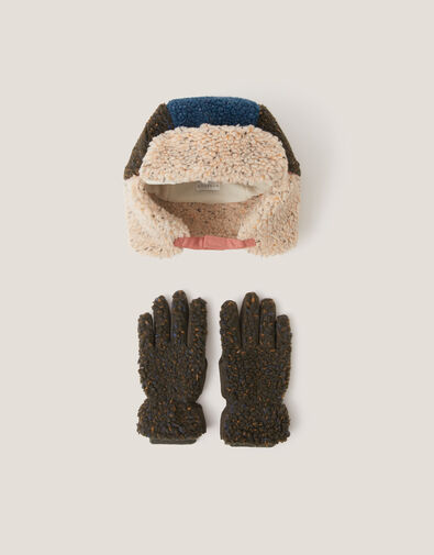 Neppy Trapper Hat & Gloves Set, Multi (MULTI), large