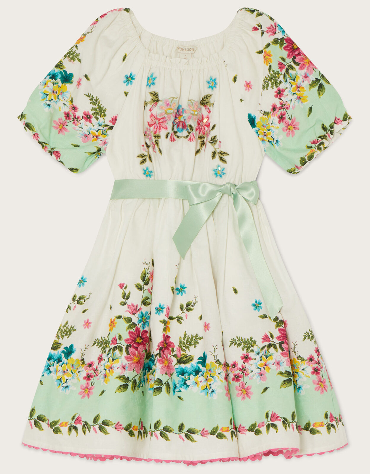 Floral border dress store