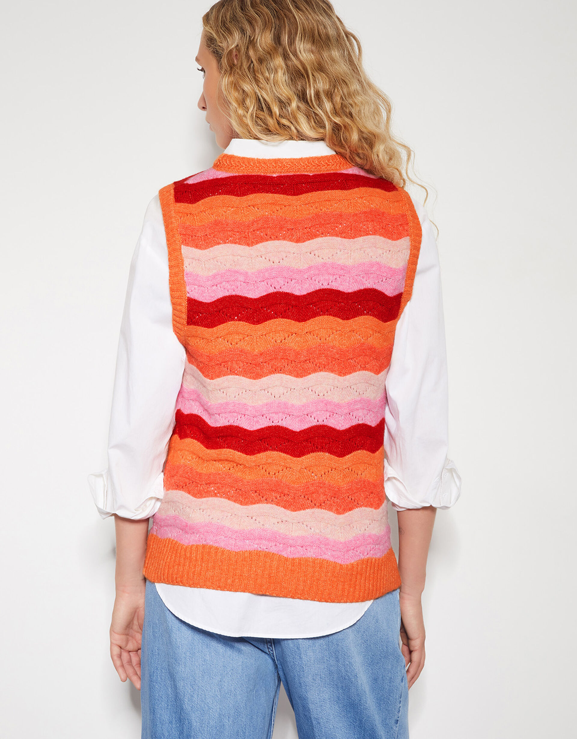 Ultraviolet Scallop Knit Vest Wanita main image 1