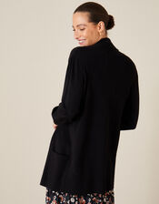 Sandy Shawl Collar Pocket Cardigan, Black (BLACK), large