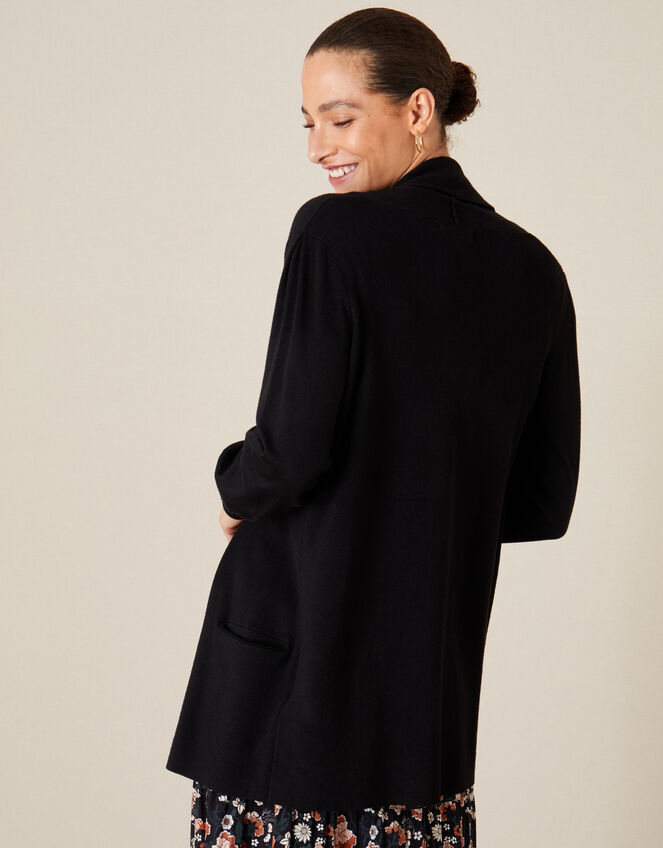 Sandy Shawl Collar Pocket Cardigan, Black (BLACK), large