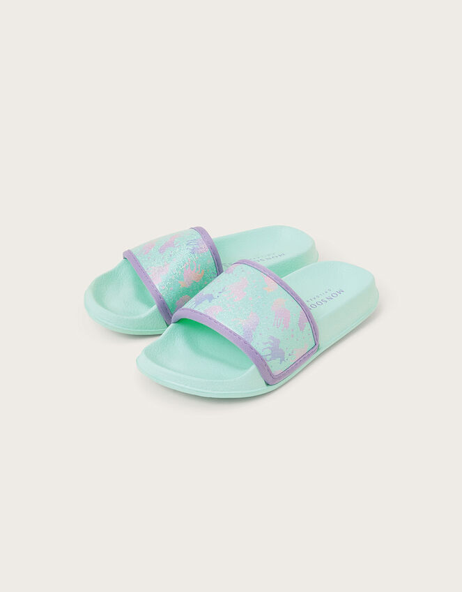 Hologram Unicorn Sliders, Blue (AQUA), large