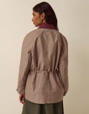 Lola Check Barn Jacket, Brown (BROWN), large