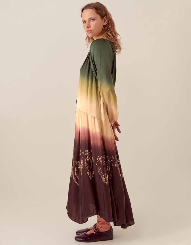 East Izzy Dip Dye Floral Maxi Dress, Multi (MULTI), large