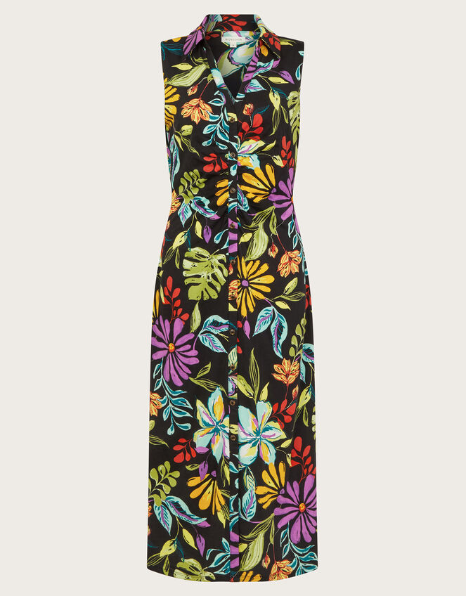 Sandie Shirt Dress, Black (BLACK), large