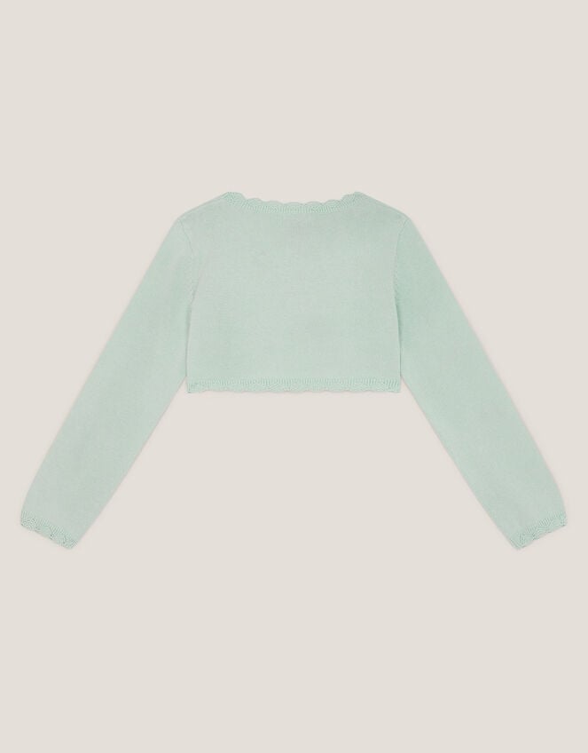 Maeve Bow Button Cardigan, Green (SAGE), large