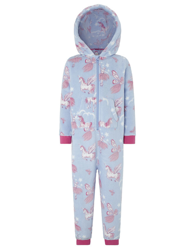 Vivianna Unicorn Sleepsuit , Blue (BLUE), large