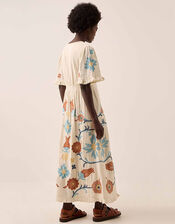 East Odeline Embroidered Dress, Ivory (IVORY), large