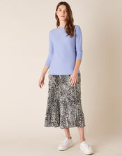 Ottoman Slash Neck Jumper, Blue (BLUE), large