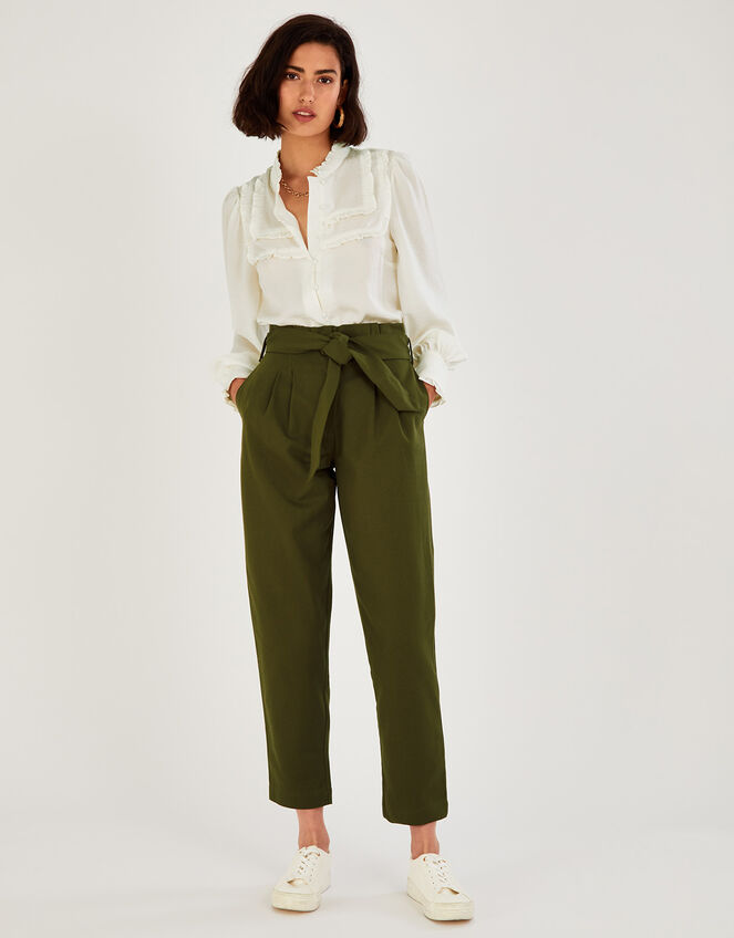 Anna Satin Blouse in Recycled Polyester, Ivory (IVORY), large
