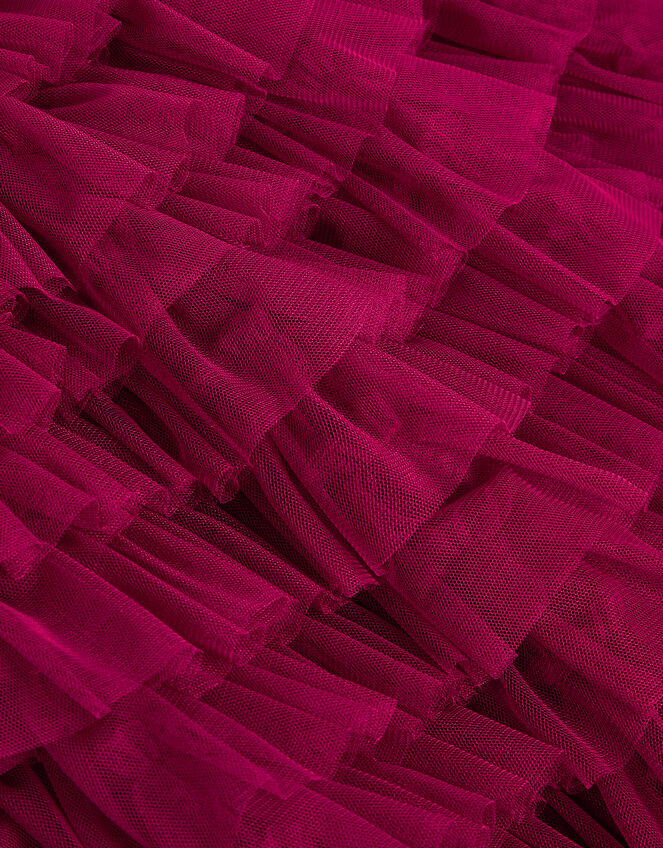 Shikha Bead Embellished Ruffle Party Dress, Purple (RASPBERRY), large