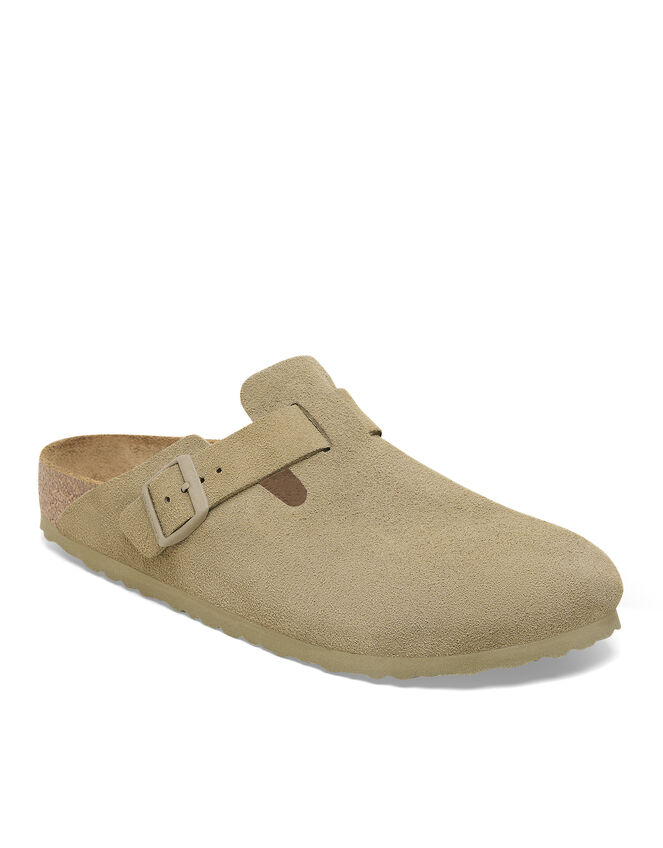 Birkenstock Boston Suede Clogs, Green (KHAKI), large