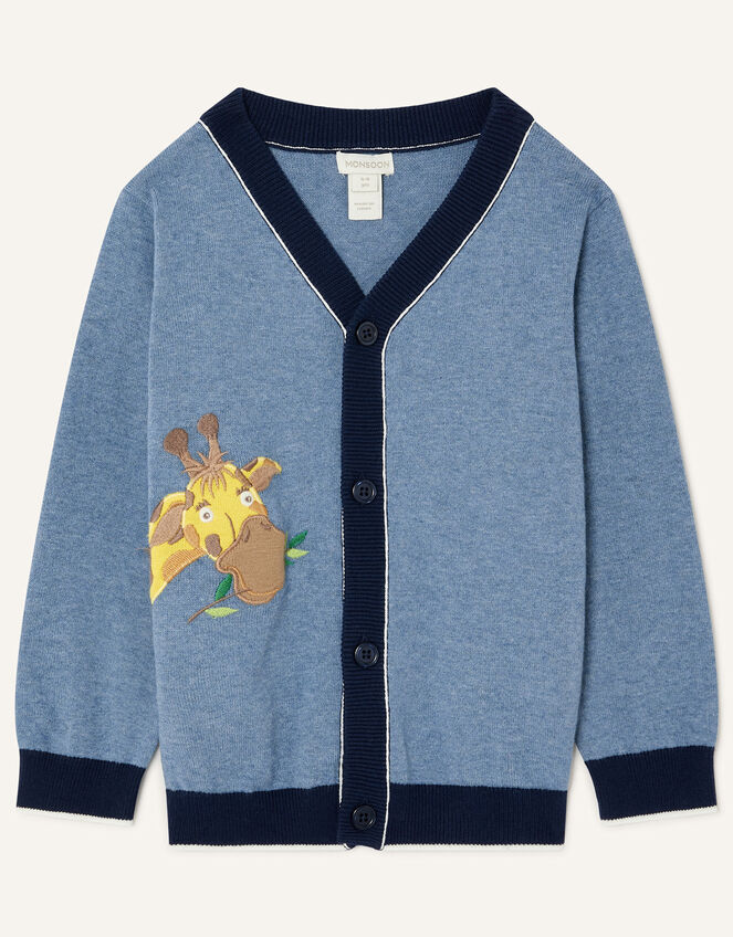 Giraffe Cardigan, Blue (BLUE), large