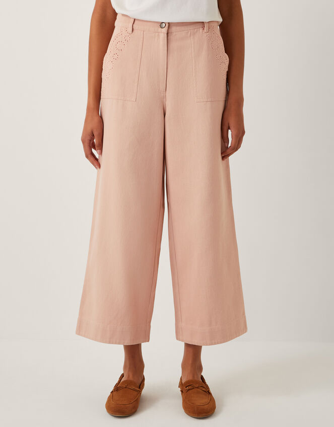 Belle Embroidered Pocket Trousers, Pink (PINK), large