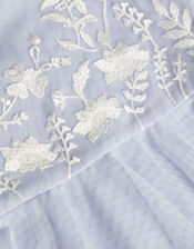 Baby Emmy Embroidered Party Dress, Blue (BLUE), large