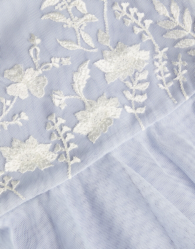 Baby Emmy Embroidered Party Dress, Blue (BLUE), large