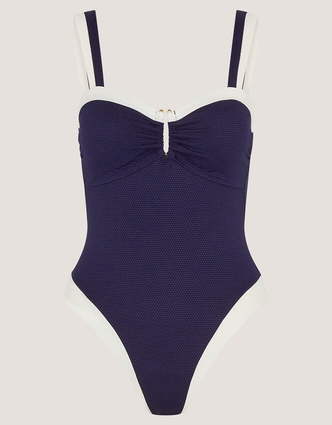 Sabrina Two Tone Swimsuit, Blue (NAVY), large