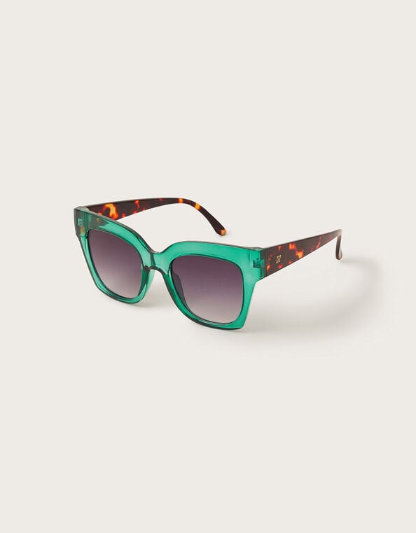 Colour Block Tortoiseshell Sunglasses, , large
