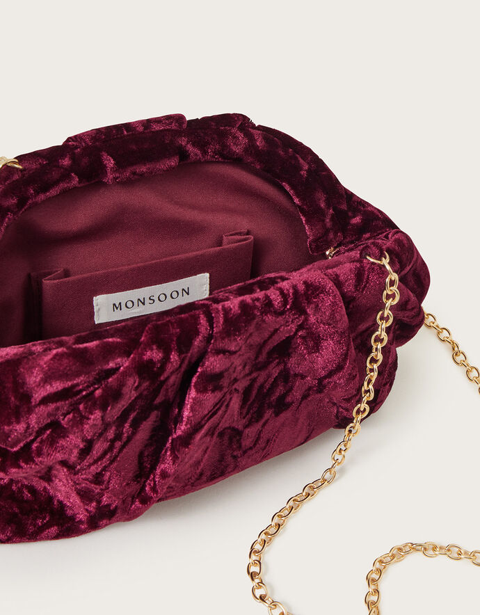 Crushed Velvet Pouch Bag