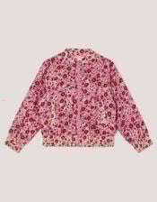 Floral Print Bomber Jacket, Pink (PINK), large