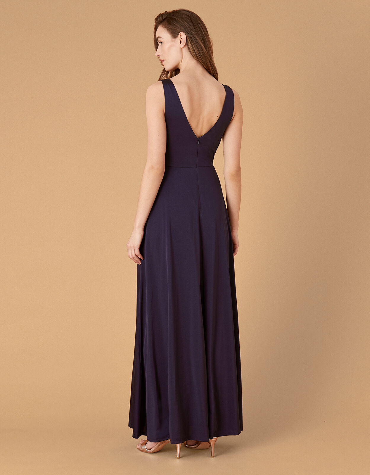 v cut maxi dress