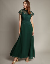 Monica Lace Bridesmaid Dress, Green (GREEN), large