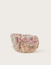 Sequin Embellished Ruched Bag, Pink (PINK), large