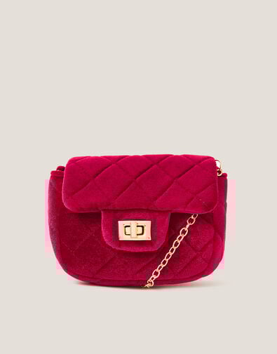 Quilted Velvet Mini Bag, , large