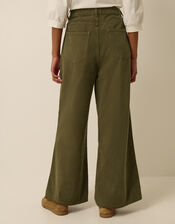 Gina Wide Leg Jeans, Green (OLIVE), large