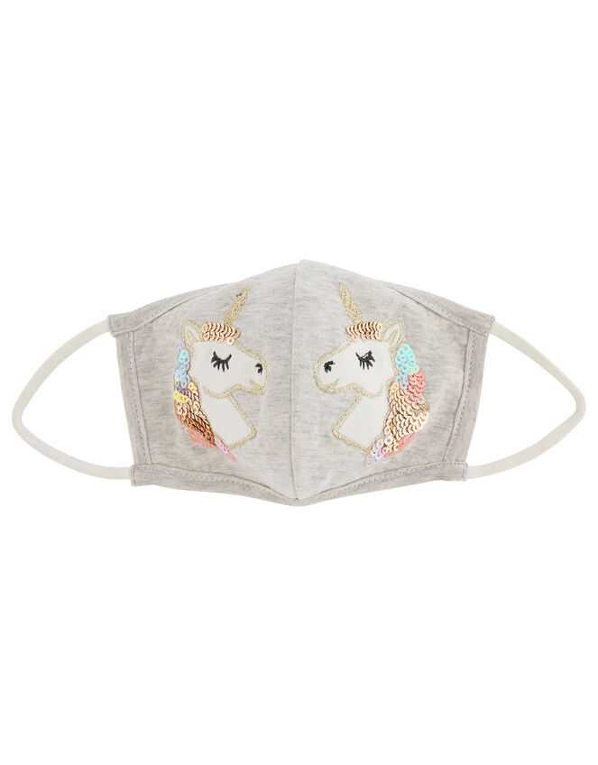 Sequin Unicorn Face Mask, , large