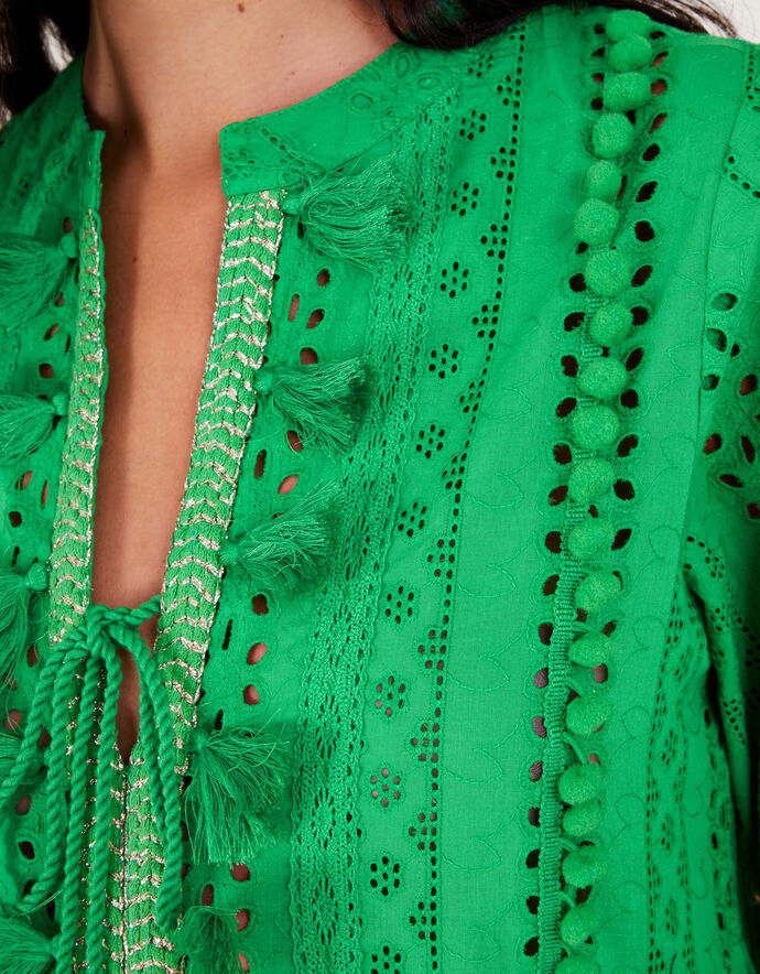 TASSEL HEM SHORT KAFTAN SOUND OF SILVER