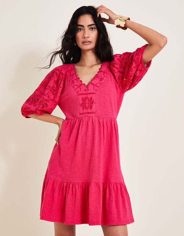 Skye Schiffli Dress, Pink (PINK), large